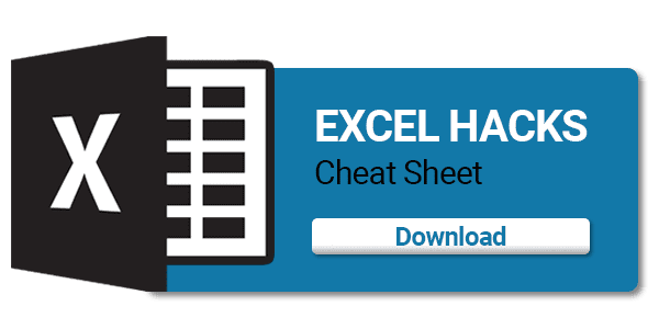 excel hacks cheat sheet banner