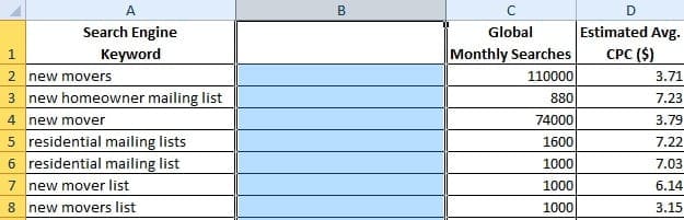 excel add columns