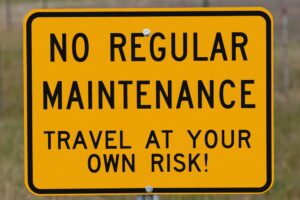 no maintenance sign
