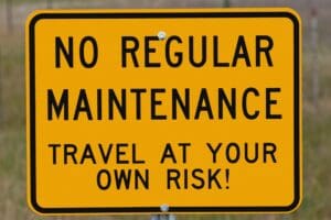no maintenance sign