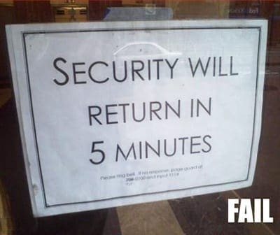security fail