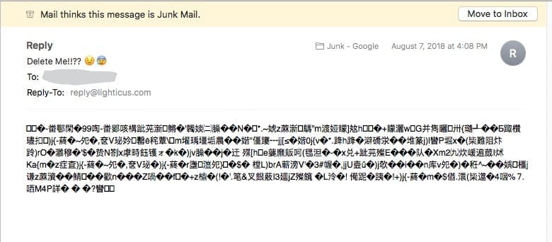 junk mail sample