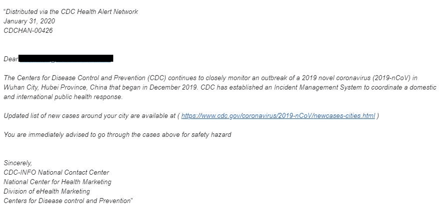 sample phishing scam email