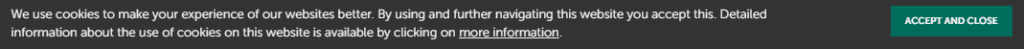 Cookies notification example