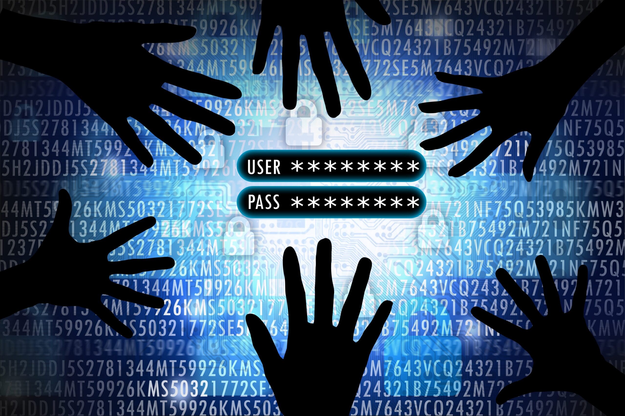 Hacker stealing password and username