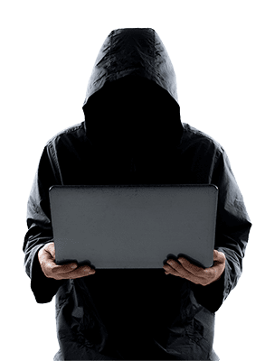 hacker with laptop