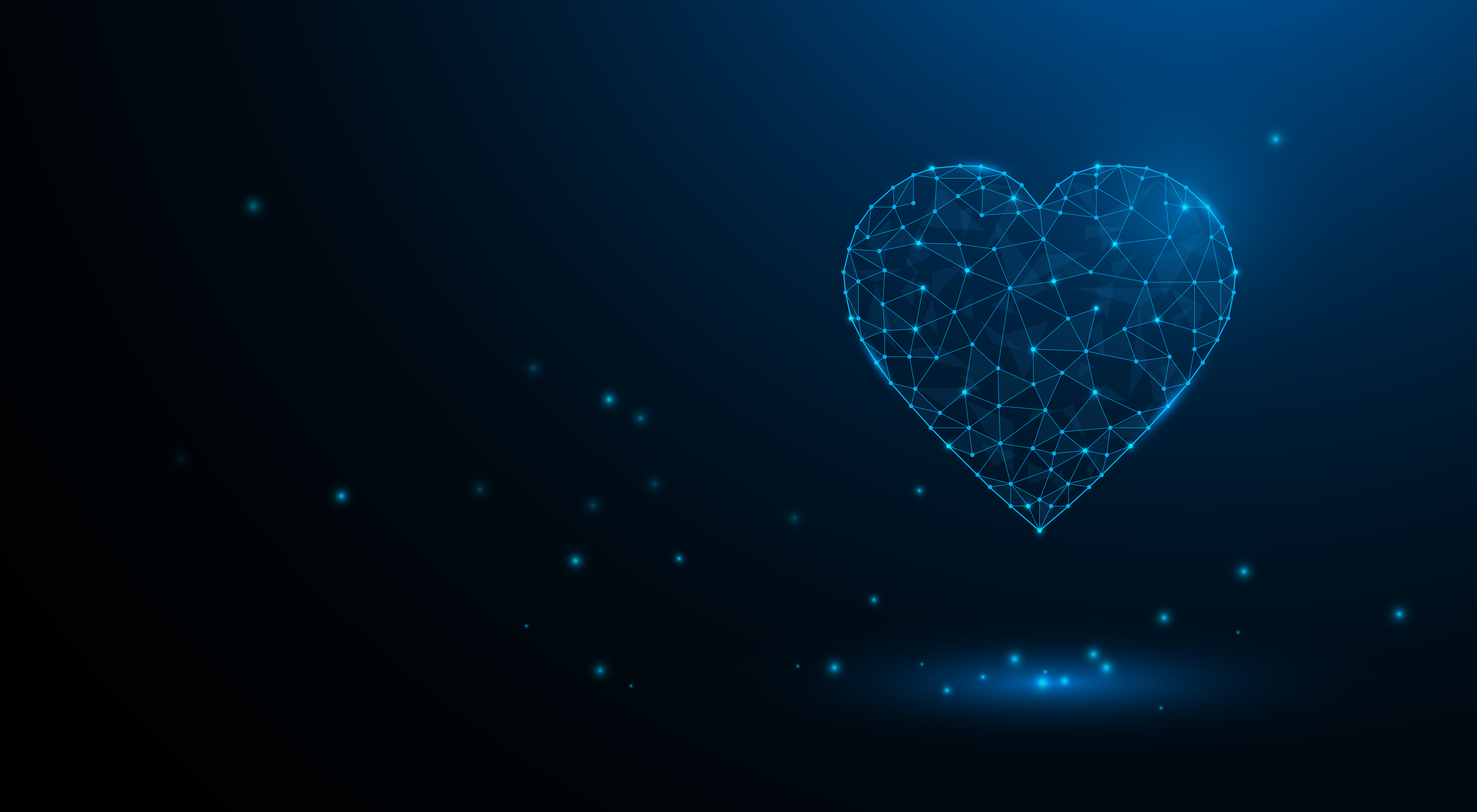 Design of technology circuit lines forming a heart