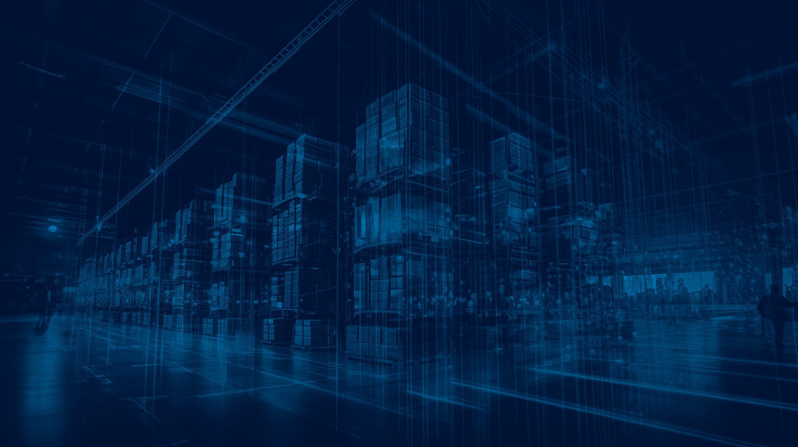 manufacturing warehouse with technology lines